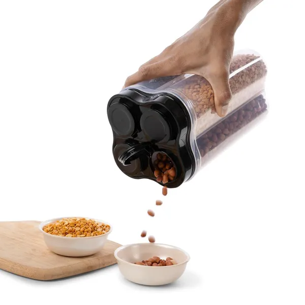 4-in-1_Rotating_Multi-Compartment_Dry_Food_Storage_Container_Dispenser