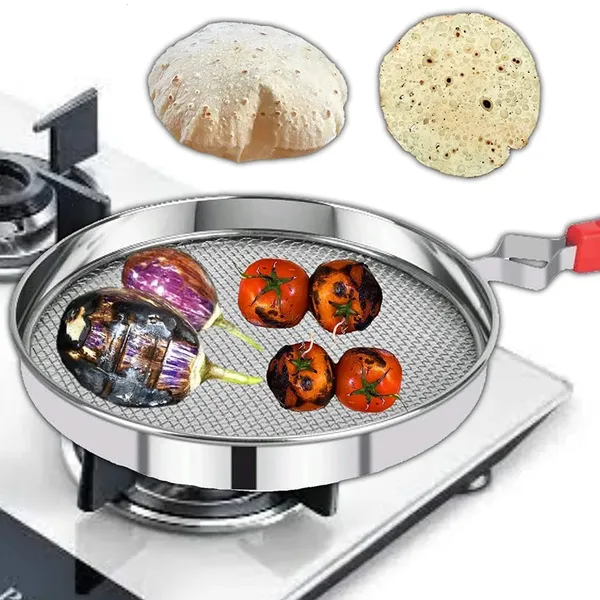 Stainless_Steel_Mesh_Roasting_Pan_for_Roti/Chapati_with_Foldable_Heat-Resistant_Handle_-_Gas_Stove_Compatible