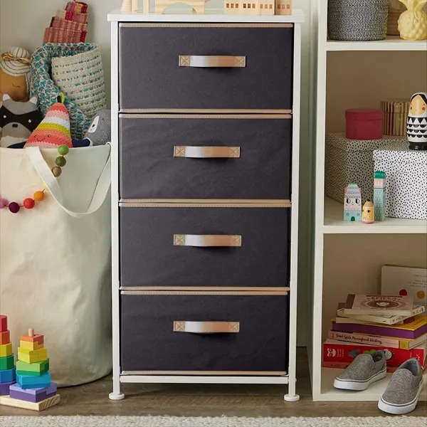 Black_Fabric_Storage_Box_with_Gold_Trim_and_Handle_-_40cm_x_29cm_x_23cm