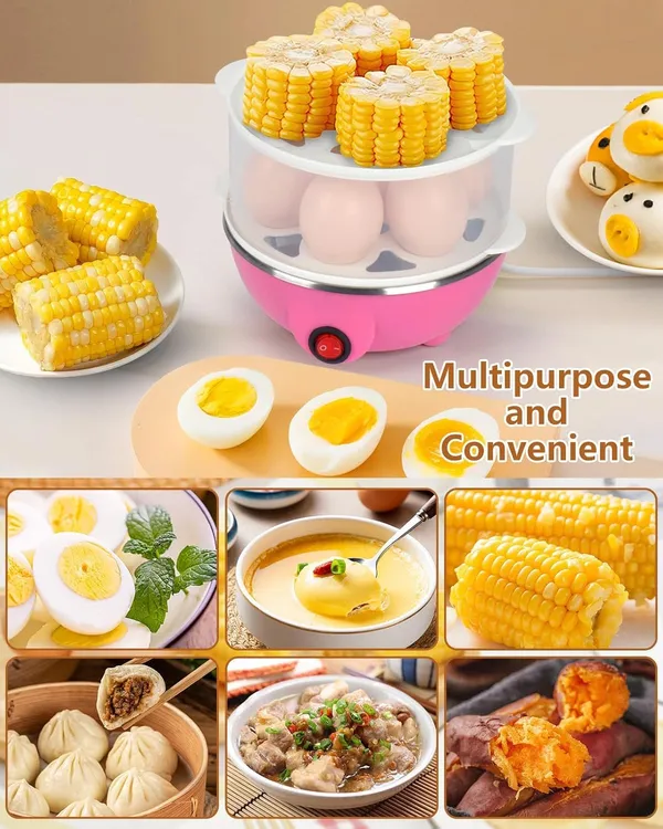 Electric_Egg_Boiler_and_Steamer_-_Double_Layer,_14_Egg_Capacity_(Pink)