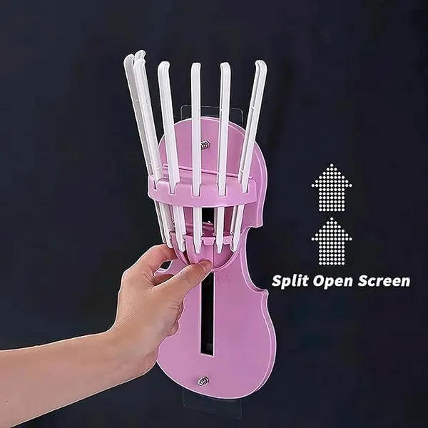 Wall-Mounted_Rotating_Multi-Arm_Organizer_Rack_with_Decorative_Guitar_Design
