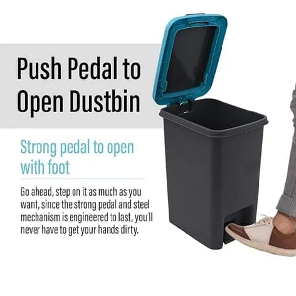 Pedal_Dustbin_with_Lid_-_Gray_&_Blue_(Step-On_Trash_Can)