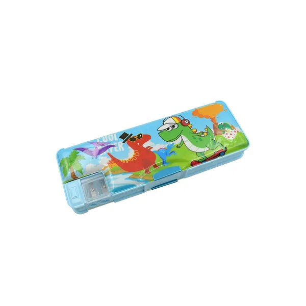 Kids_Dinosaur_&_Cartoon_Character_Printed_Pencil_Box_-_Blue_Multi-Compartment_Stationery_Case