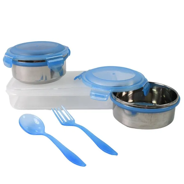 Insulated_Lunch_Box_Set_with_Stainless_Steel_Containers,_Spoon_and_Fork_-_Blue