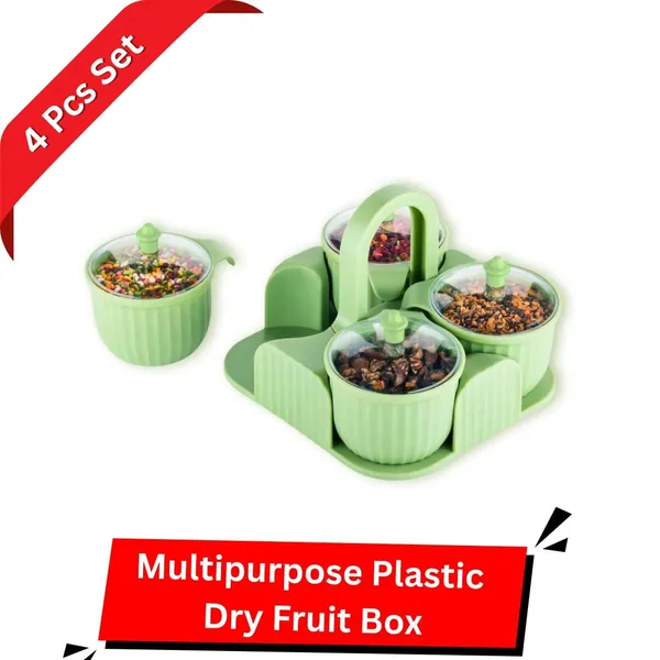 4-Piece_Multipurpose_Plastic_Dry_Fruit_Box_Set_with_Tray_and_Handle_-_Green