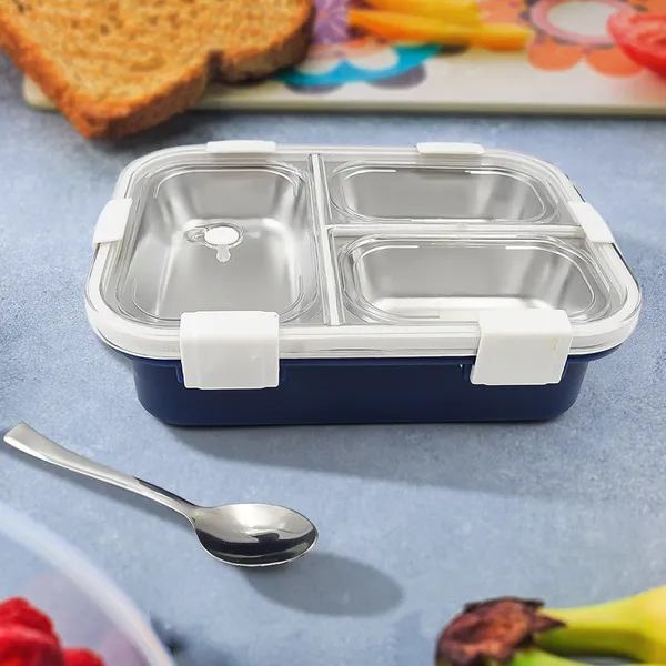 3-Compartment_Stainless_Steel_Lunch_Box_with_Transparent_Lid_-_Navy_Blue