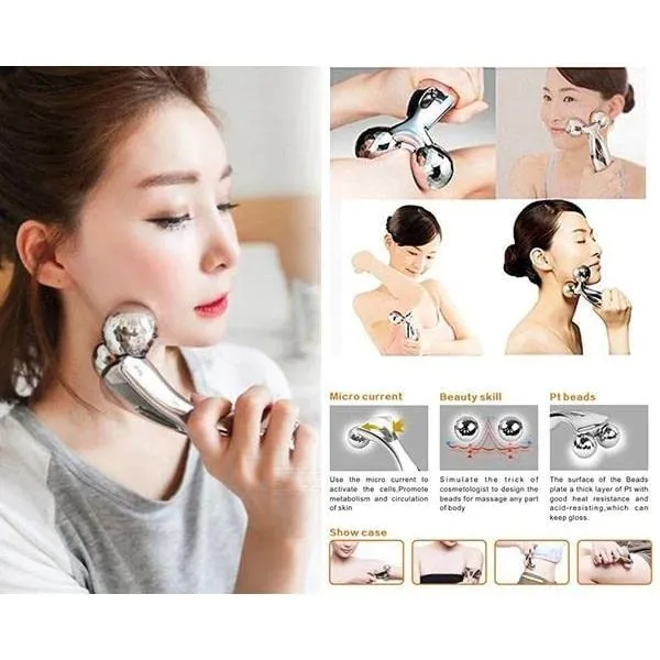3D_Diamond_Face_&_Body_Roller_Massager_-_Chrome_Finish