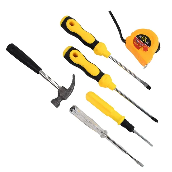 Multi-Purpose_Hand_Tool_Kit_with_Screwdrivers,_Hammer,_and_Measuring_Tape