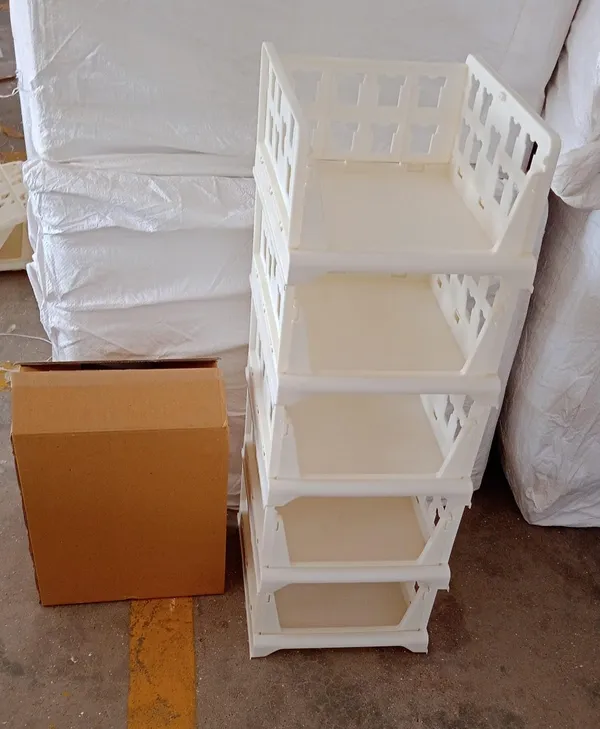 4-Tier_Stackable_Plastic_Storage_Organizer_Rack_with_Open_Front_Design