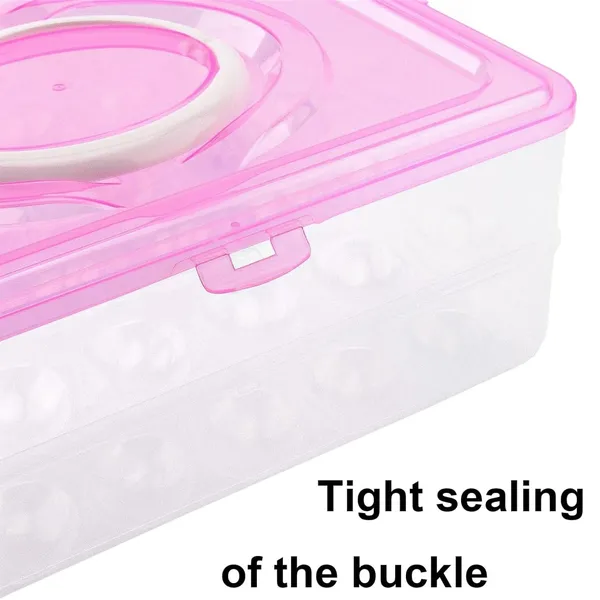 2-Layer_Plastic_Egg_Storage_Container_with_Lid_-_24_Egg_Capacity_(Pink)