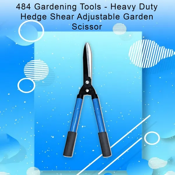 484_Heavy_Duty_Adjustable_Hedge_Shear_Garden_Scissor_-_Blue_&_Black