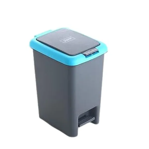 Pedal_Dustbin_with_Lid_-_Gray_&_Blue_(Step-On_Trash_Can)