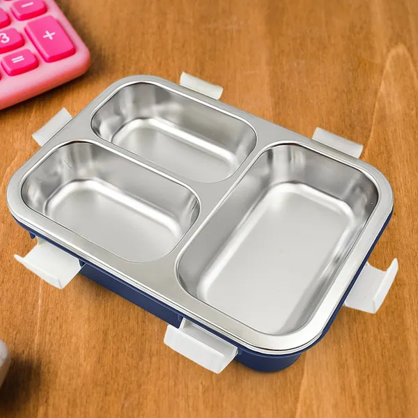 3-Compartment_Stainless_Steel_Lunch_Box_with_Transparent_Lid_-_Navy_Blue