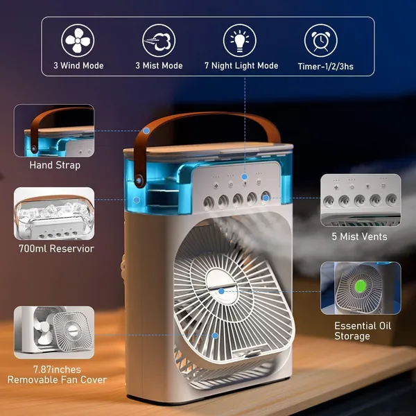 Portable_Evaporative_Air_Cooler_with_600ML_Water_Tank,_5_Mist_Vents_&_Timer_Function