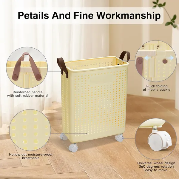 Foldable_Plastic_Laundry_Basket_with_Wheels_-_White
