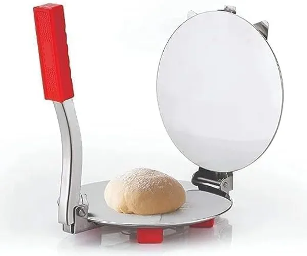 740_Stainless_Steel_Puri_Press/Roti_Maker/Papad_Making_Machine_with_Red_Handle