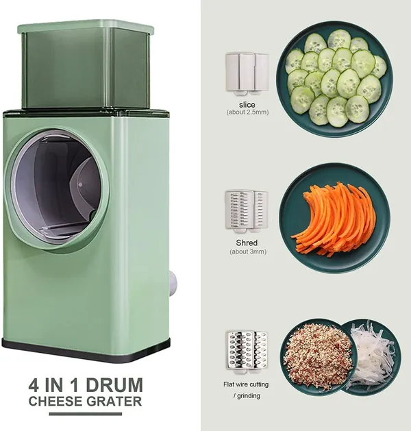 Rotary_Vegetable_Slicer_and_Grater_-_3-in-1_Manual_Kitchen_Tool_with_Multiple_Blades