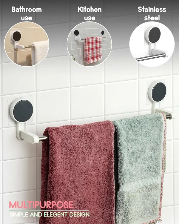 Wall-Mounted_Stainless_Steel_Towel_Bar_with_Circular_Mounts_-_50cm