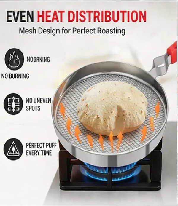 Stainless_Steel_Mesh_Roasting_Pan_for_Roti/Chapati_with_Foldable_Heat-Resistant_Handle_-_Gas_Stove_Compatible