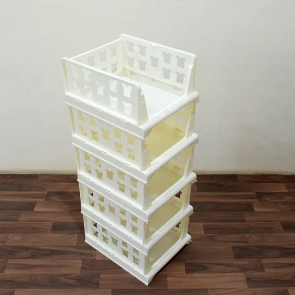 4-Tier_Stackable_Plastic_Storage_Drawer_Organizer_-_White_&_Yellow