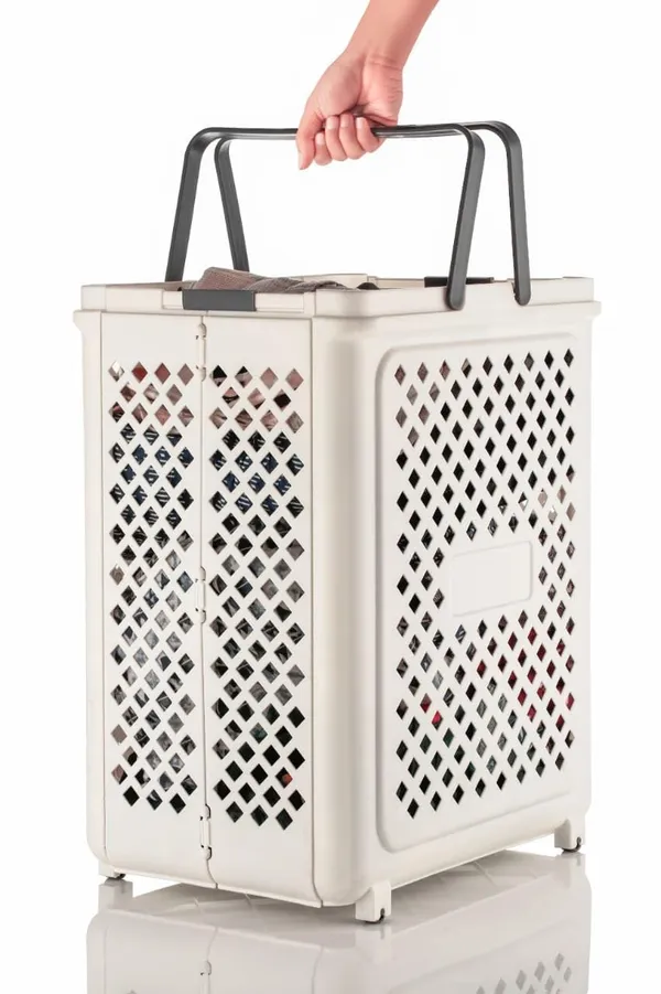 Foldable_Plastic_Laundry_Basket_with_Wheels_-_White