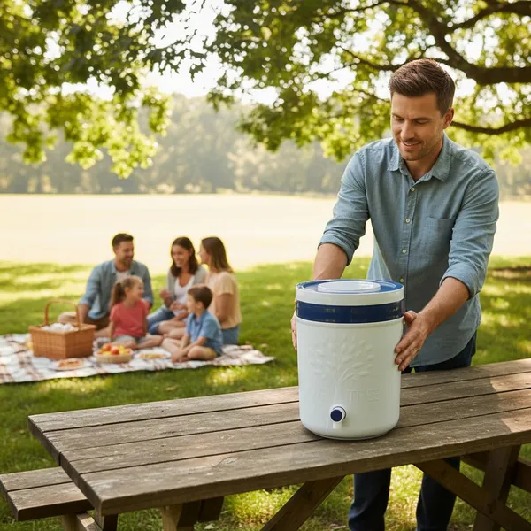 5L_Insulated_Beverage_Dispenser_with_Tap_-_White_&_Navy_Blue