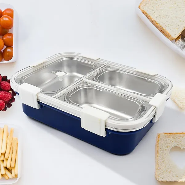3-Compartment_Stainless_Steel_Lunch_Box_with_Transparent_Lid_-_Navy_Blue