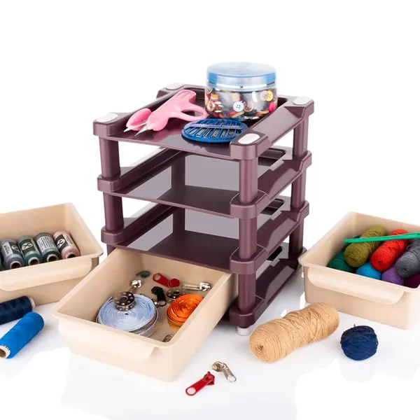 3-Tier_Compact_Desk_Organizer_with_Drawers_-_Grey_&_White