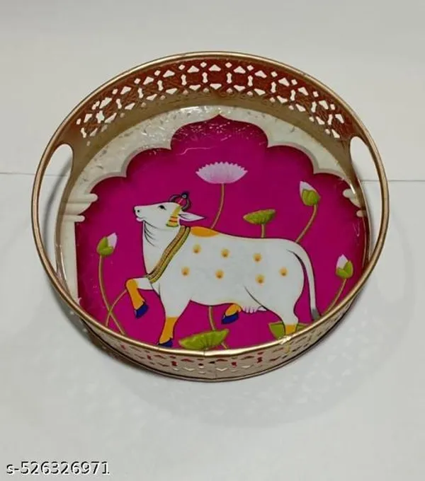Multicolor_Metal_Cow_Design_Coffee_Tea_Serving_Tray