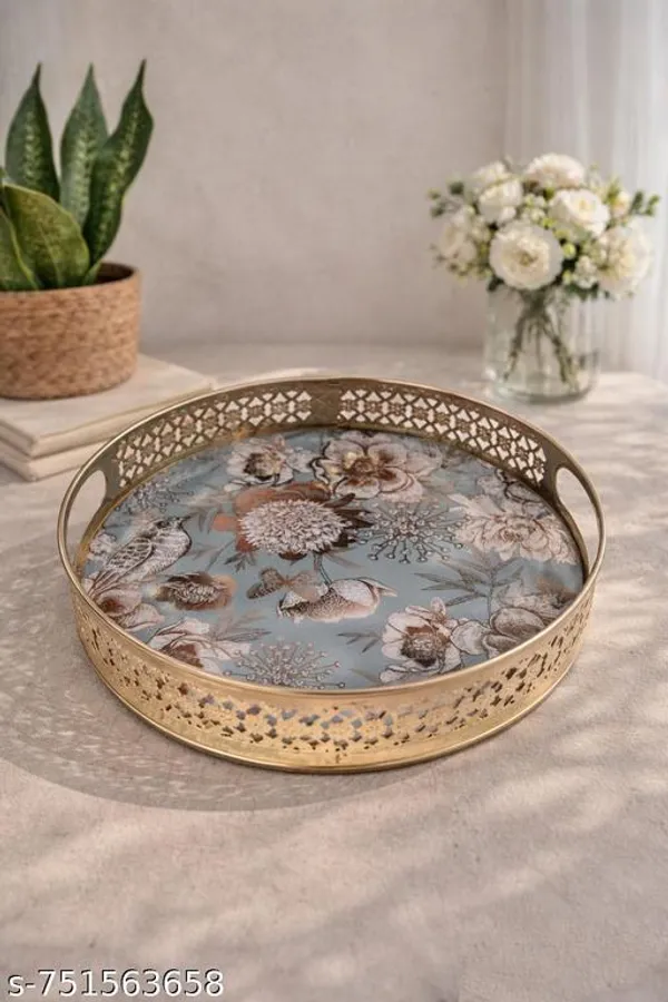 Multicolor_Metal_Bird_Design_Coffee_Tea_Serving_Tray