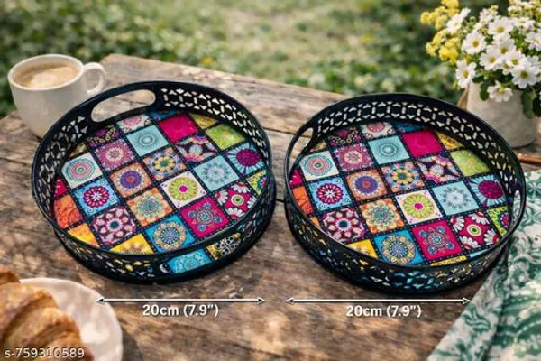 Multicolor_Metal_Rangoli_Design_Coffee_Tea_Serving_Tray_(Pack_Of_2)