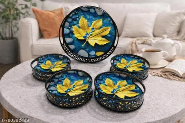 Multicolor_Metal_Artistic_Tea_Themed_Design_Coffee_Tea_Serving_Tray_(Pack_Of_5)