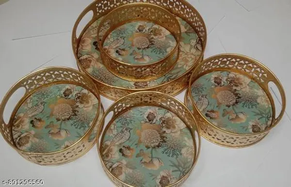 Multicolor_Metal_Bird_Design_Coffee_Tea_Serving_Tray_(Pack_Of_5)