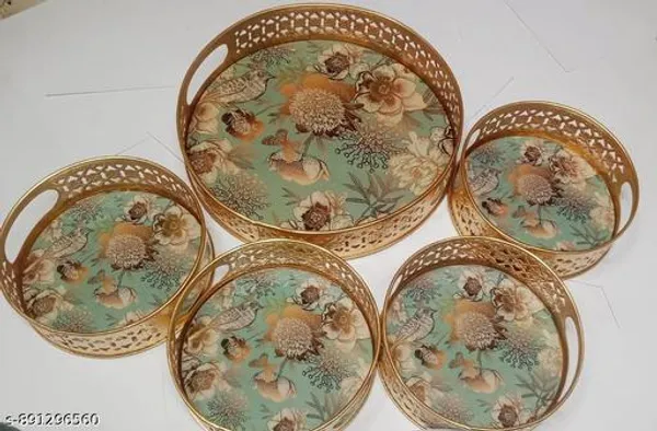 Multicolor_Metal_Bird_Design_Coffee_Tea_Serving_Tray_(Pack_Of_5)
