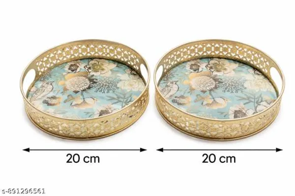Multicolor_Metal_Bird_Design_Coffee_Tea_Serving_Tray_(Pack_Of_2)