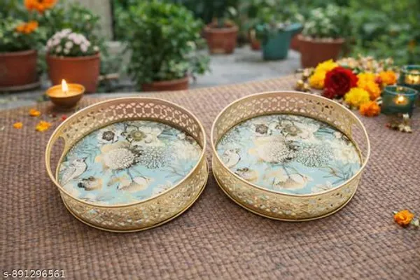 Multicolor_Metal_Bird_Design_Coffee_Tea_Serving_Tray_(Pack_Of_2)