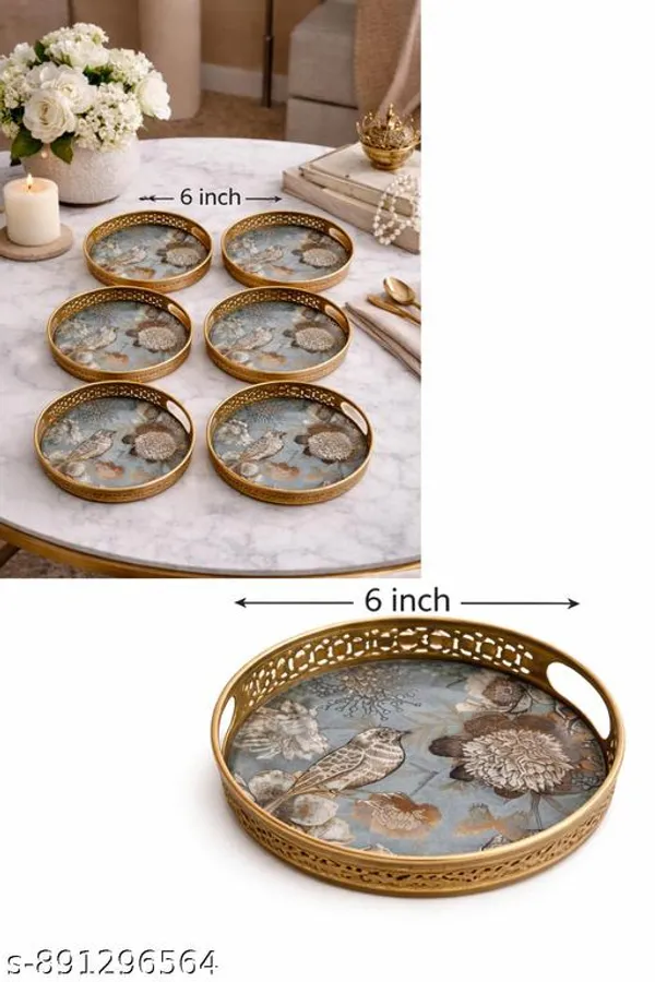 Multicolor_Metal_Coffee_Tea_Cake_Pichwai_Serving_Tray_(Pack_Of_6)