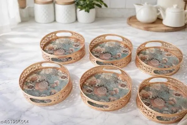 Multicolor_Metal_Coffee_Tea_Cake_Pichwai_Serving_Tray_(Pack_Of_6)