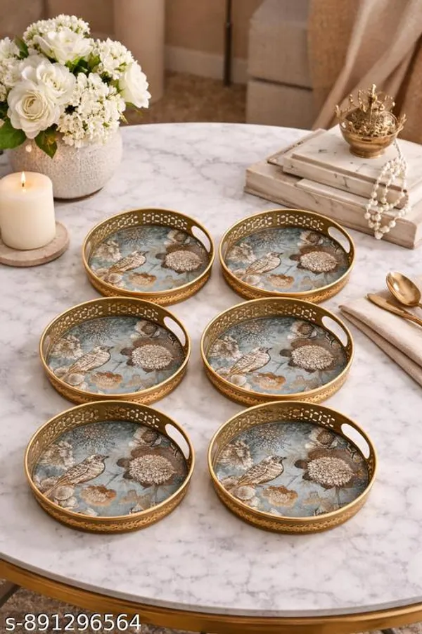 Multicolor_Metal_Coffee_Tea_Cake_Pichwai_Serving_Tray_(Pack_Of_6)