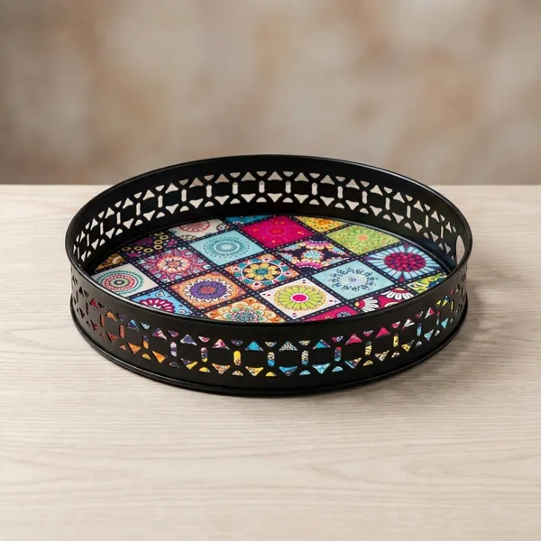 Multicolor_Metal_Rangoli_Design_Coffee_Tea_Serving_Tray_(Pack_Of_2)