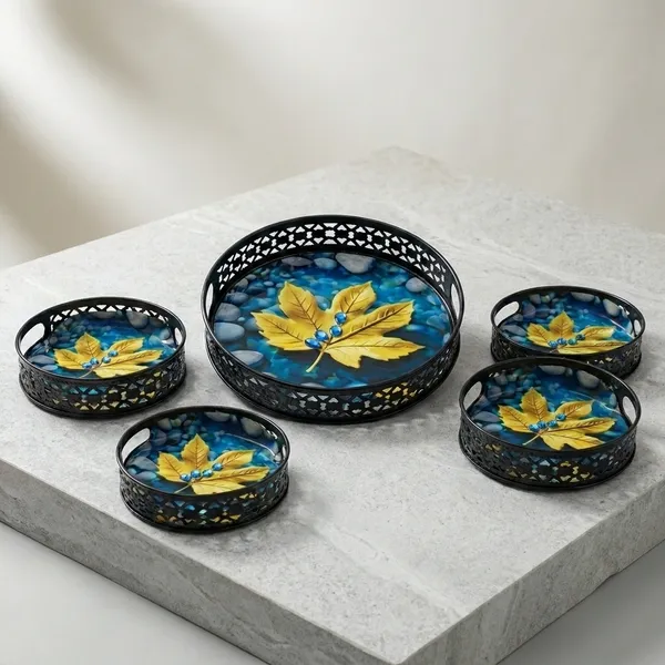 Multicolor_Metal_Artistic_Tea_Themed_Design_Coffee_Tea_Serving_Tray_(Pack_Of_5)