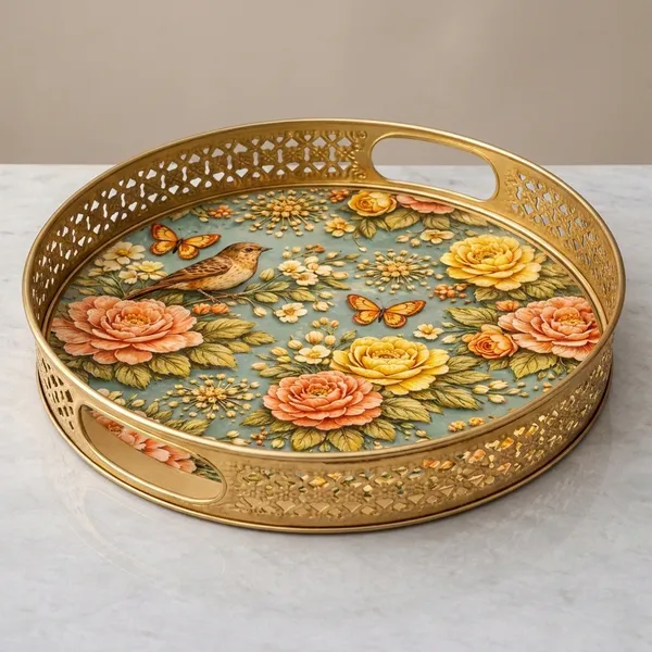 Multicolor_Metal_3D_Bird_Design_Coffee_Tea_Serving_Tray
