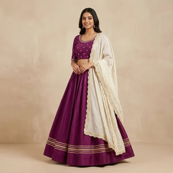 Wine_Premium_Cotton_Lehenga_Choli_Set_For_Women