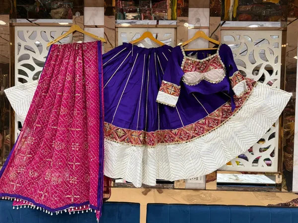 Multicolor_Pure_Woven_Silk_Embroidered_Stitched_Lehenga_Choli_Set_For_Women
