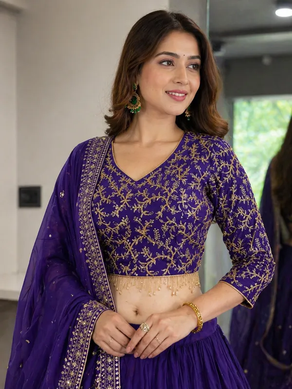 Purple_And_Gold_Roman_Silk_Embroidered_Stitched_Lehenga_Choli_Set_For_Women