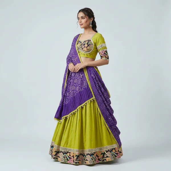 Yellow_Premium_Cotton_Lehenga_Choli_Set_For_Women