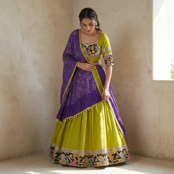 Yellow_Premium_Cotton_Lehenga_Choli_Set_For_Women