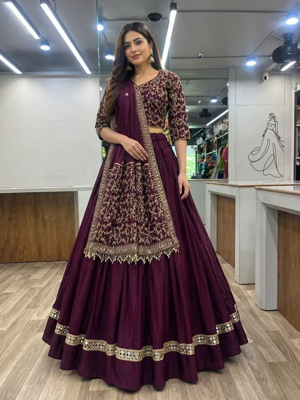 Purple_Roman_Silk_Embroidered_Stitched_Lehenga_Choli_Set_For_Women