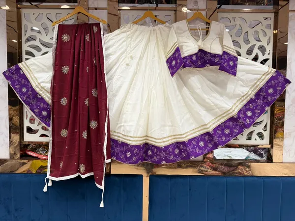 White_And_Purple_Pure_Woven_Silk_Embroidered_Stitched_Lehenga_Choli_Set_For_Women