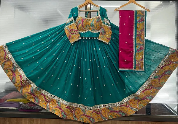 Multicolor_Roman_Silk_Embroidered_Stitched_Lehenga_Choli_Set_For_Women